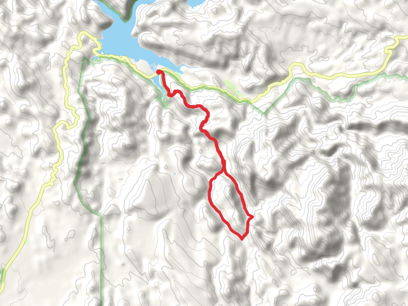 Boulder Canyon Trail and Battleship Mountain Loop from La Barge Cove
