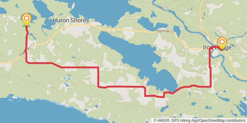 Waterfront Trail stage 123 Map