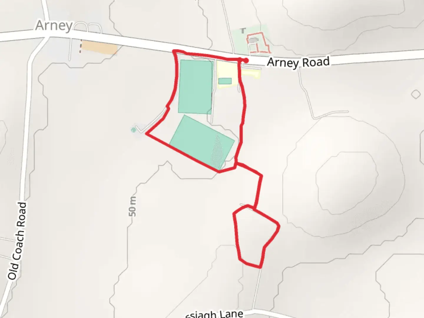 An image depicting the trail Arney Battlefield Trail and its surrounding area.