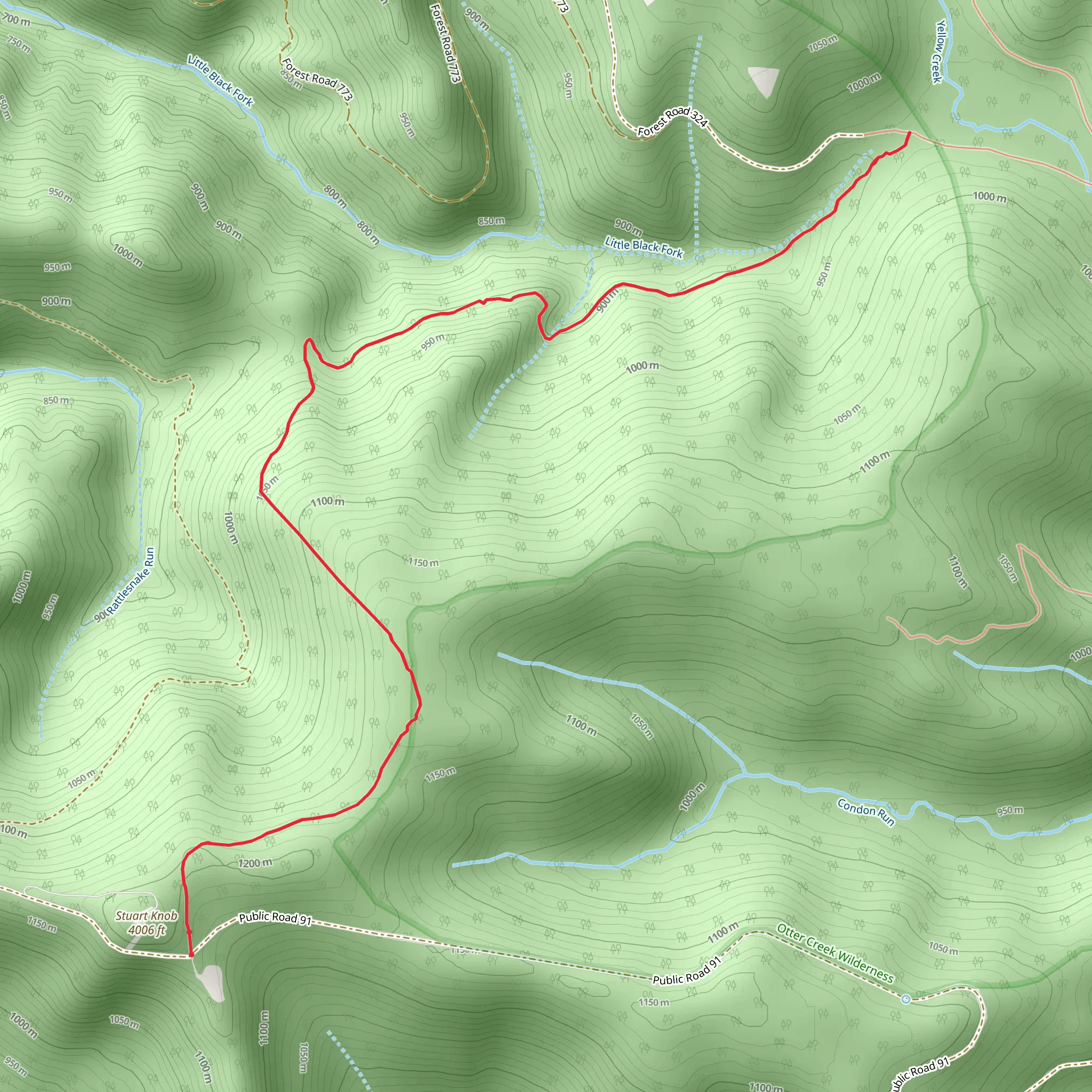 Middle Point Trail mobile static map
