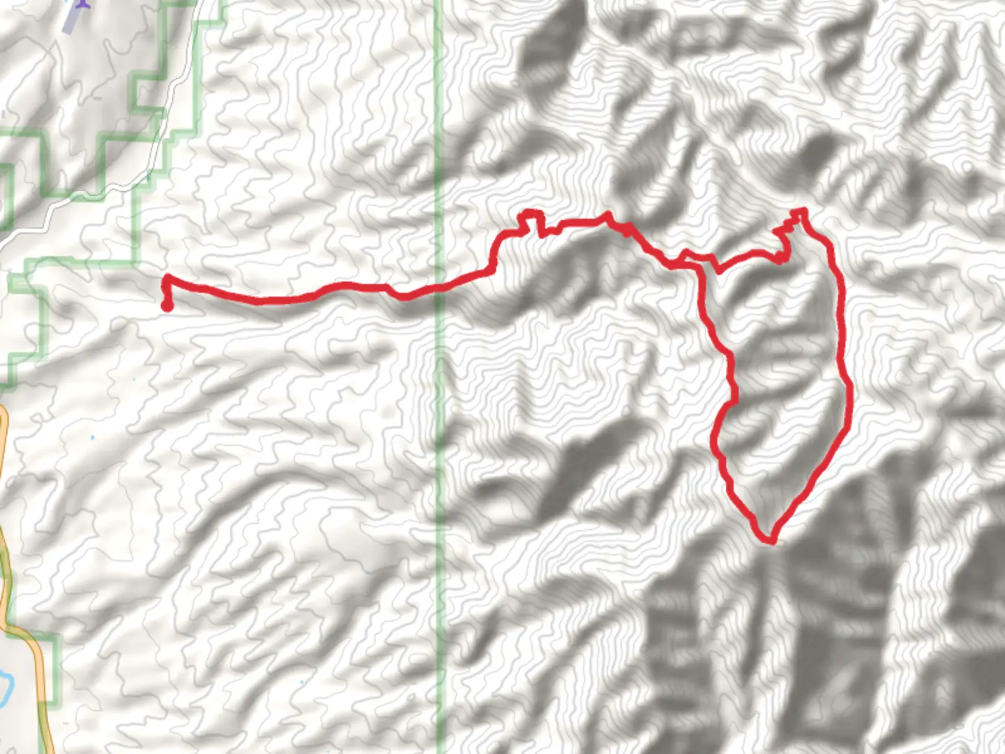 An image depicting the trail Holt Mountain and Nabours Mountain Loop and its surrounding area.