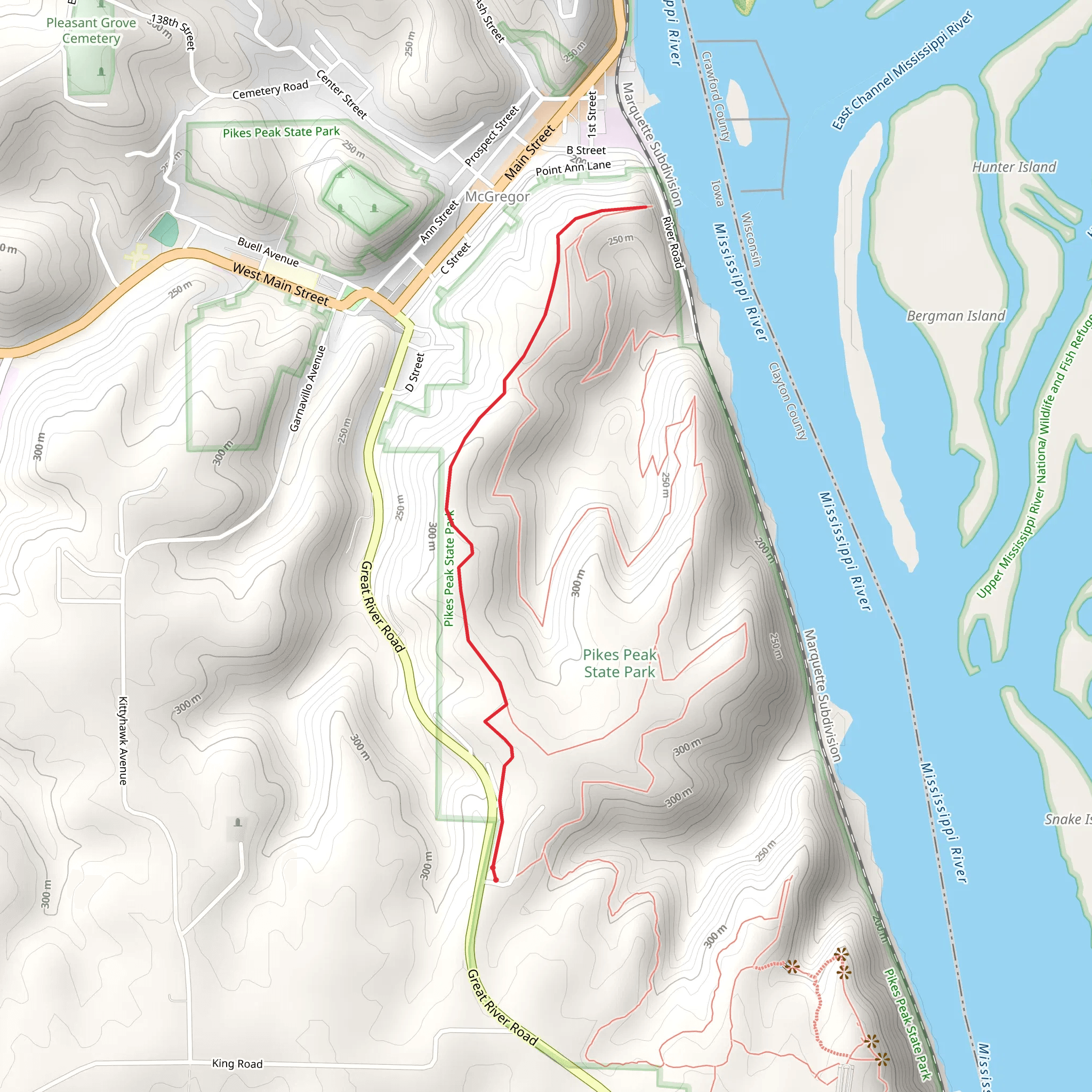 Point Ann Trail Out and Back mobile static map