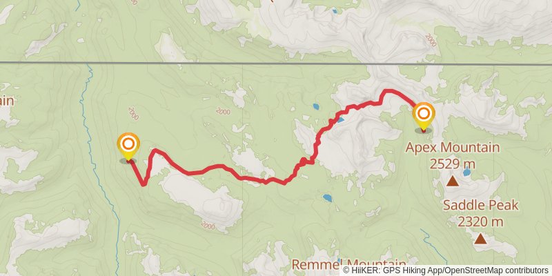 Ultra Pedestrian North Loop stage 212 Map