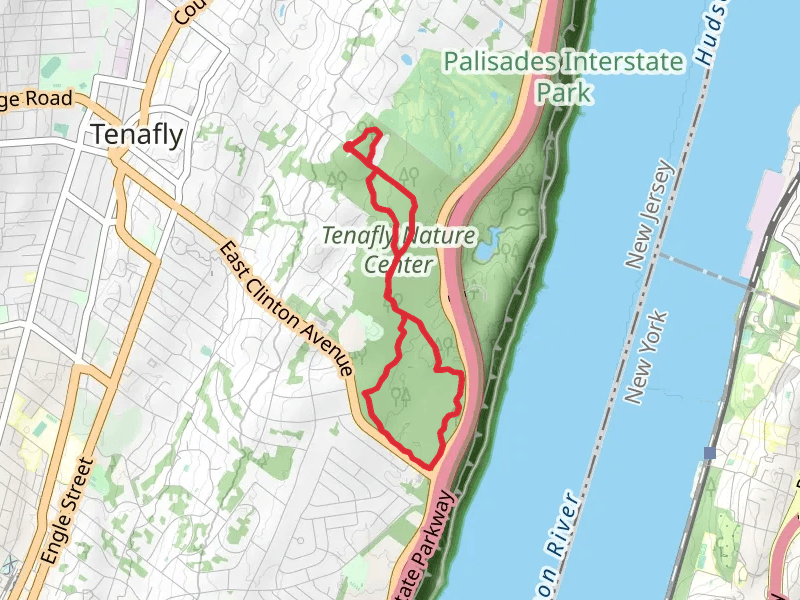Yellow Trail, red Trail and Yellow - Orange Seely Loop