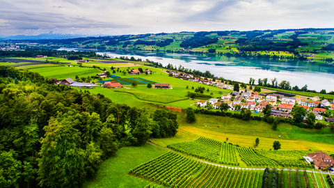 An image depicting the trail Hochdorf - Baldeggersee - Hitzkirch and its surrounding area.