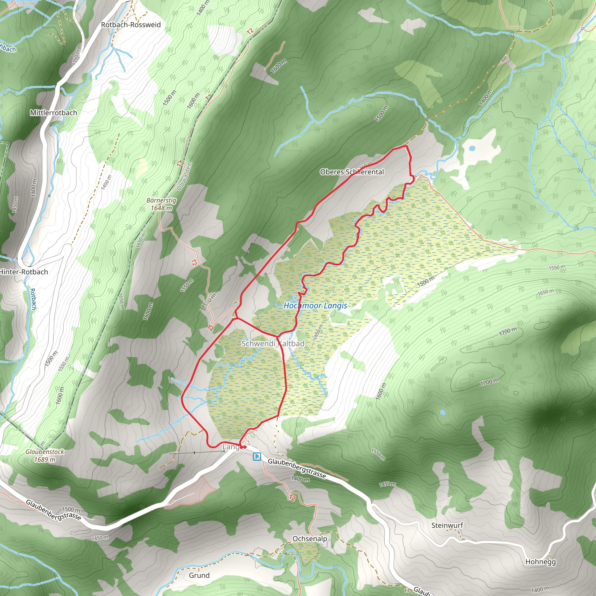 Moorbäer Path Langis mobile static map