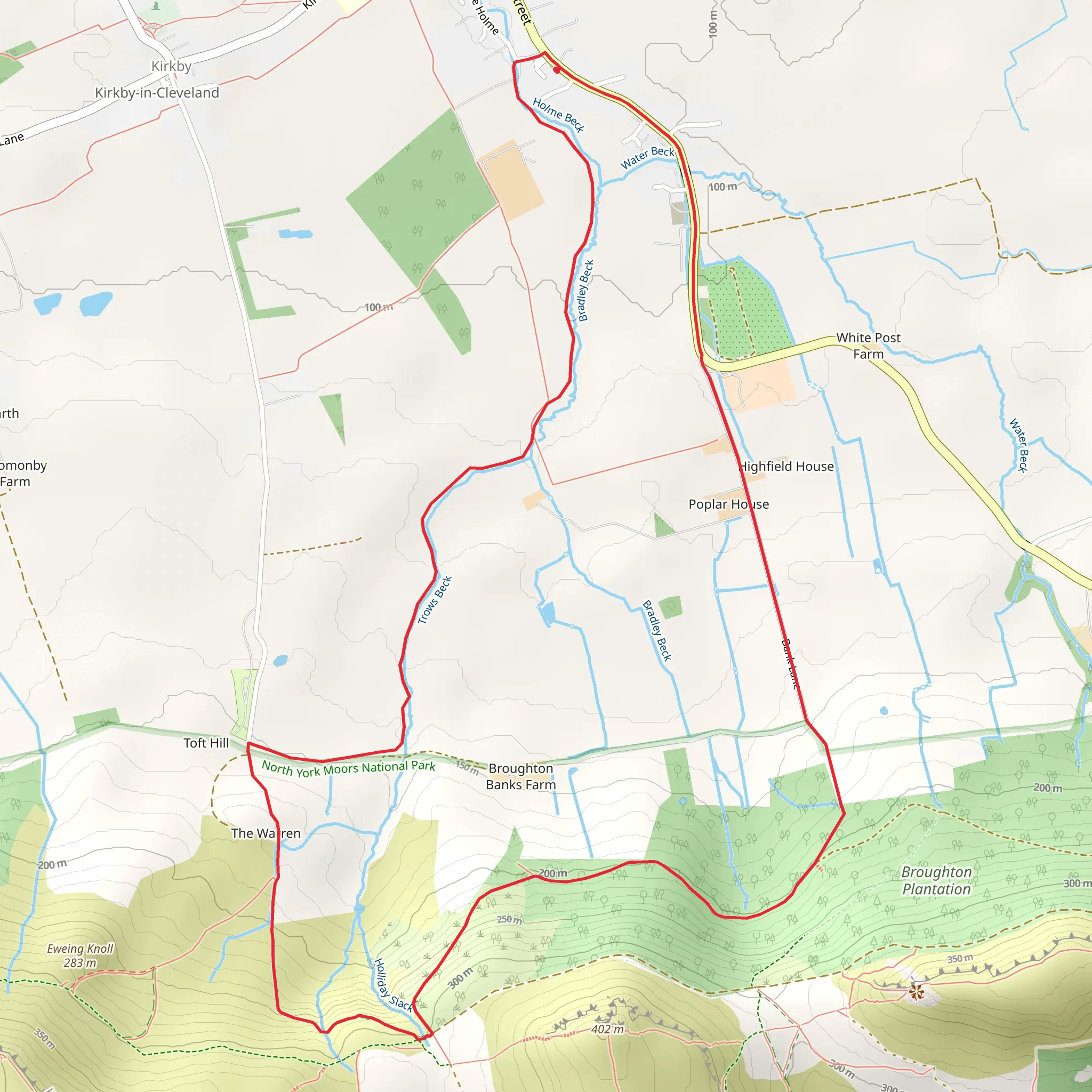Great Broughton Walk mobile static map
