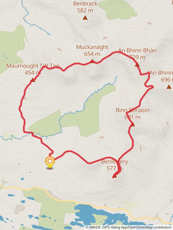 A'Chailleach and An Bhinn Bhán Loop mobile static map