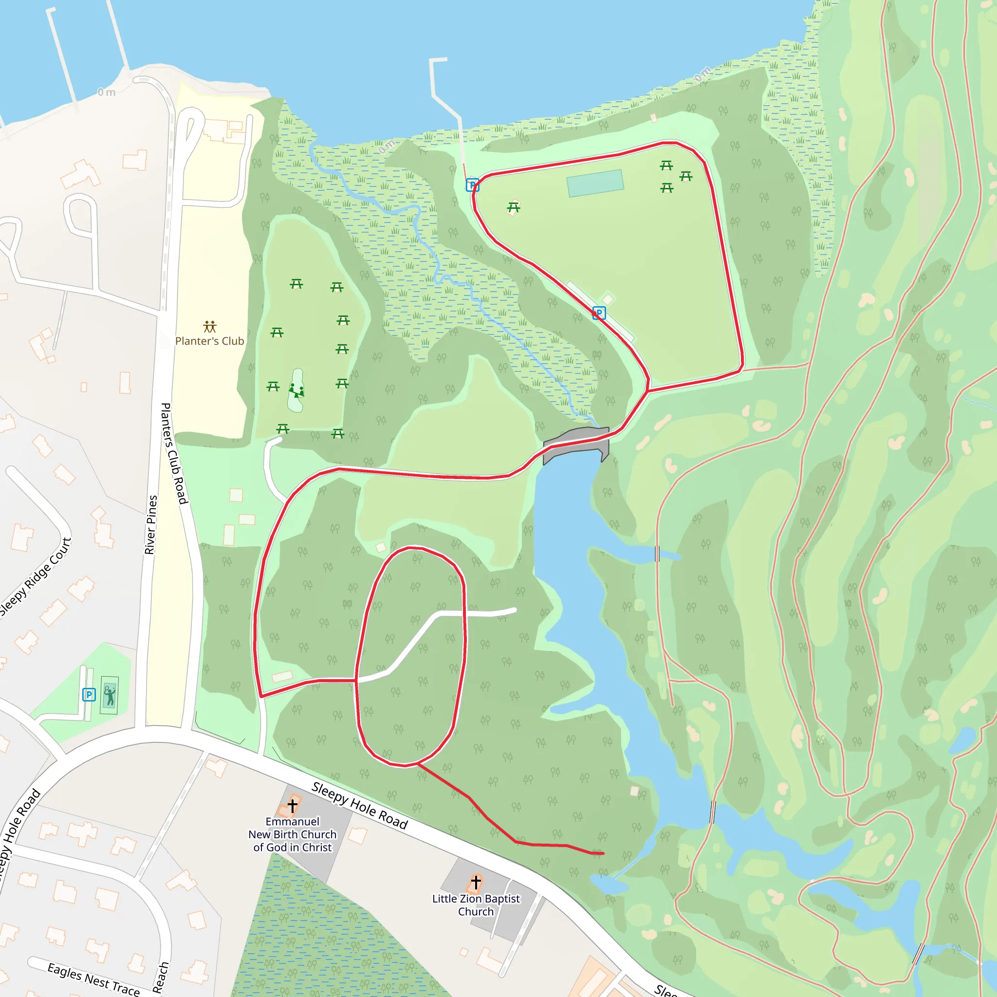 Sleepy Hole Park Loop mobile static map