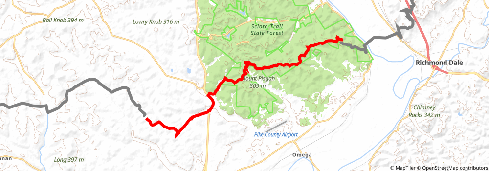 American Discovery Trail South Route stage 64 Map