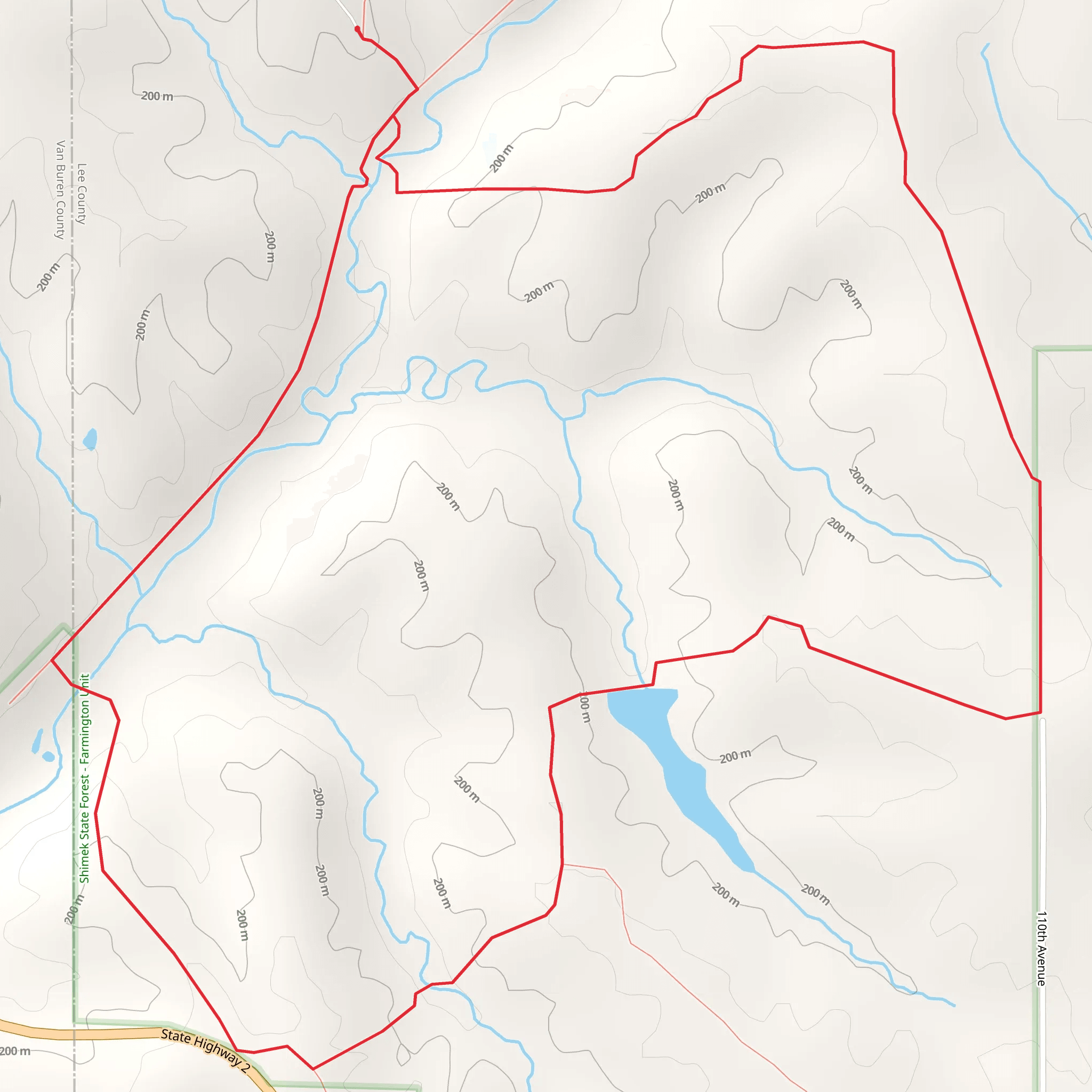 Shimek Forest Nature Loop mobile static map