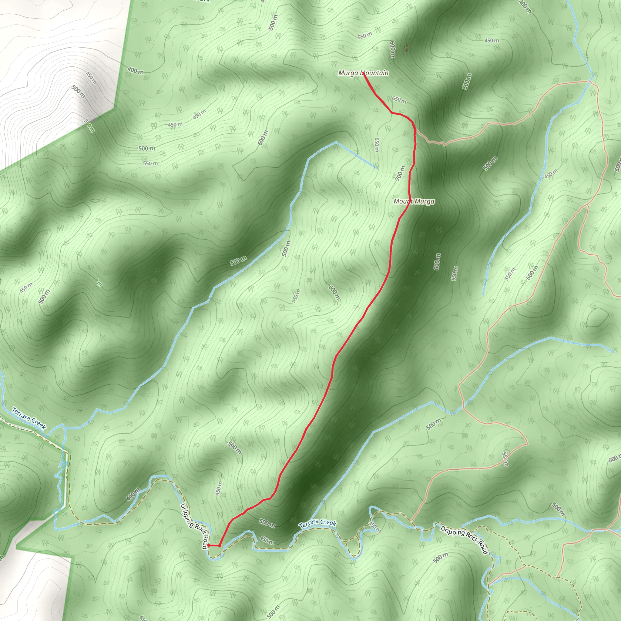 Mount Murga Track mobile static map