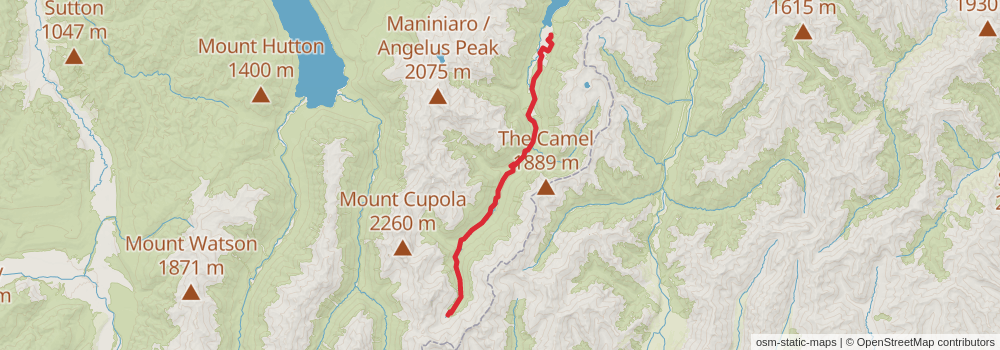 Te Araroa Trail stage 117 Map