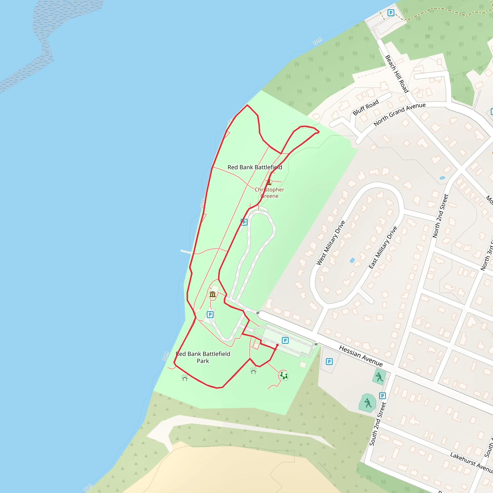 Red Bank Battlefield Loop mobile static map