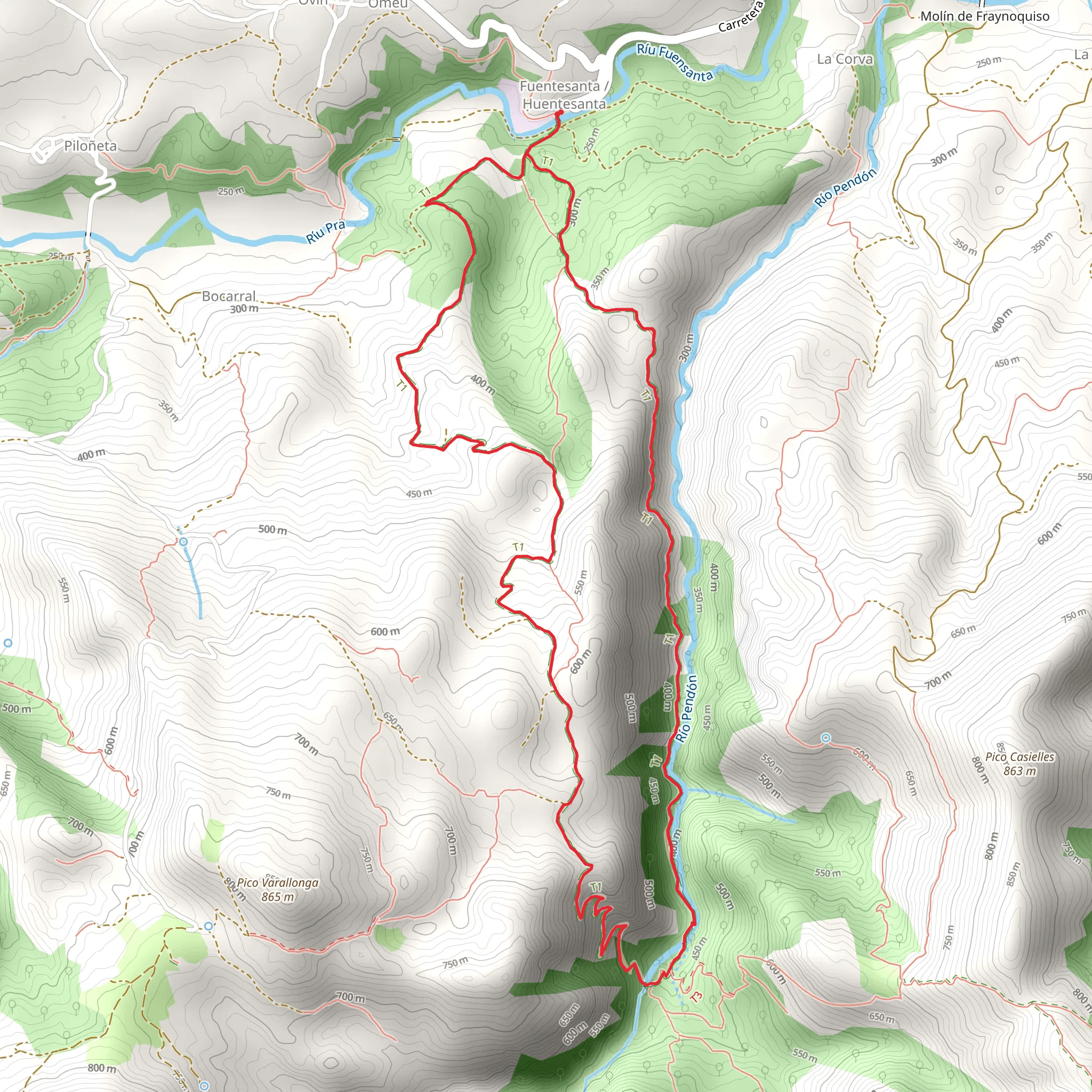 Pendón river mouths mobile static map