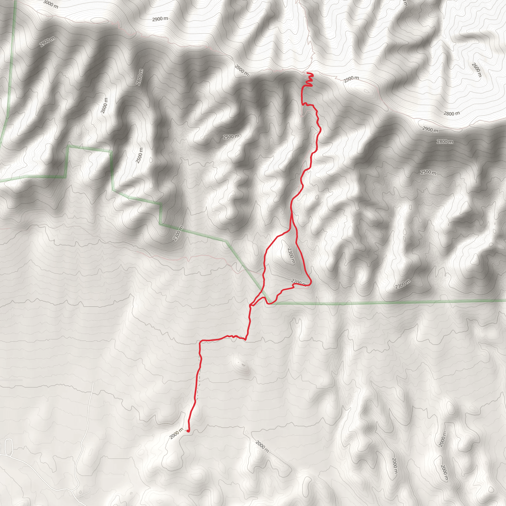Pierce Canyon Trail mobile static map