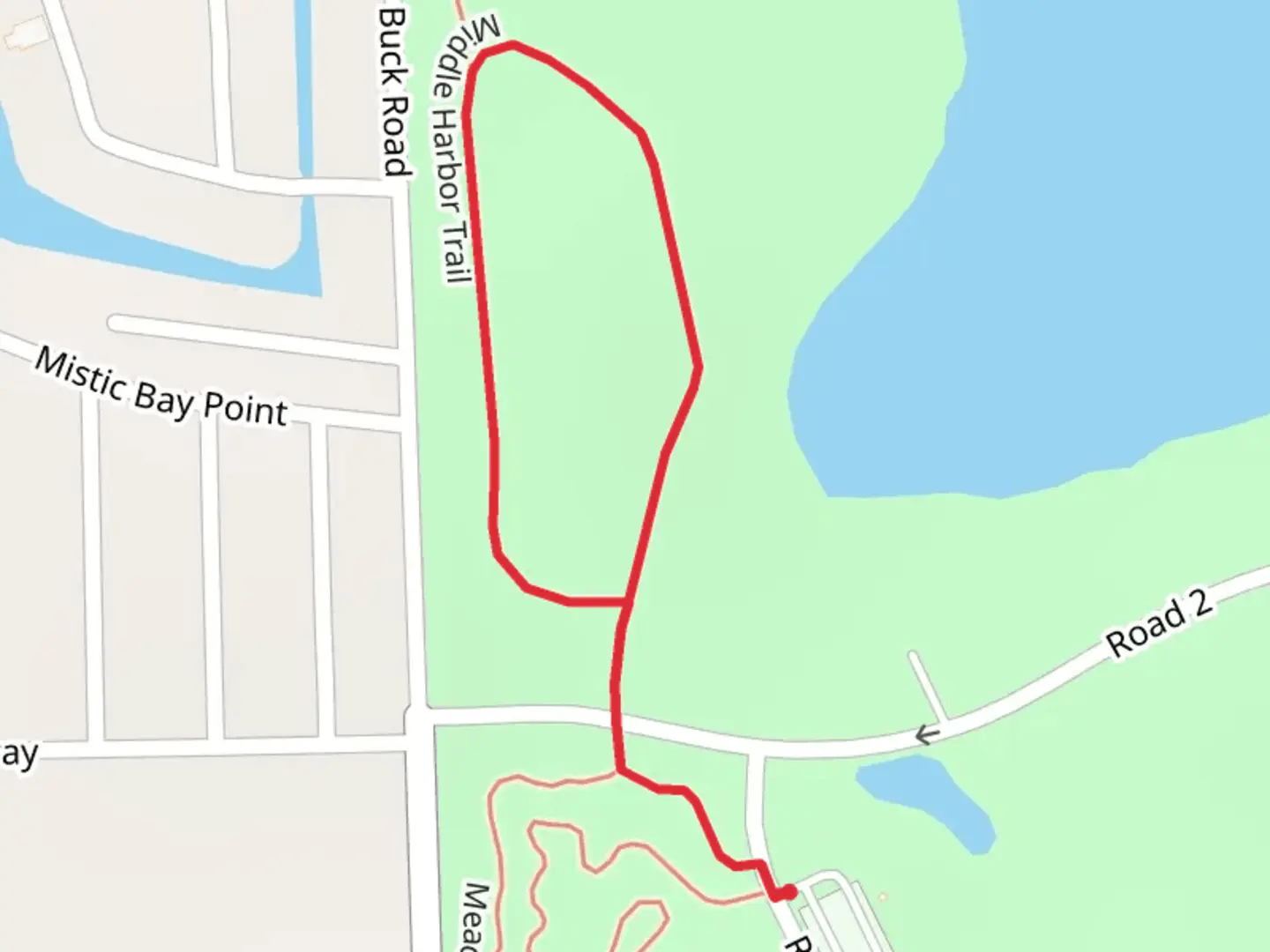 An image depicting the trail Middle Harbor Loop Trail and its surrounding area.