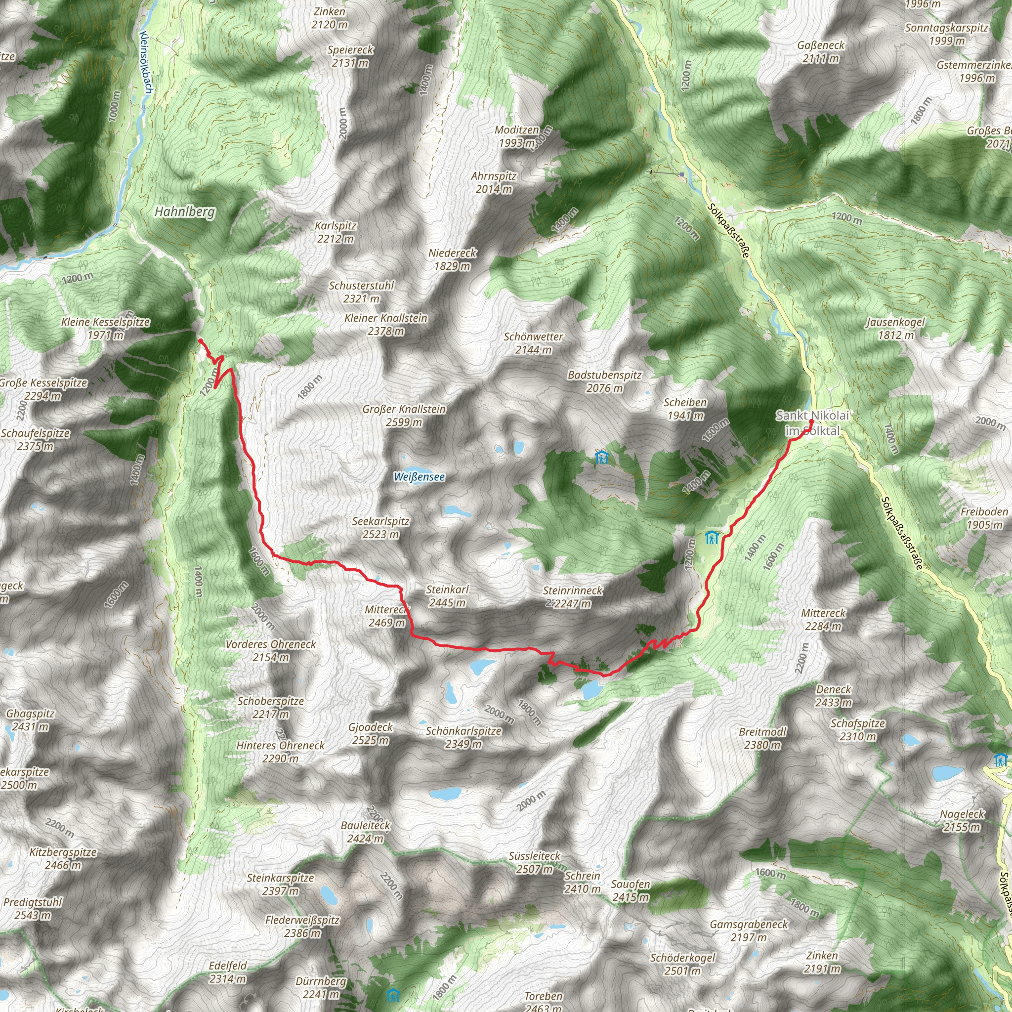 Seekarlscharte Hike mobile static map