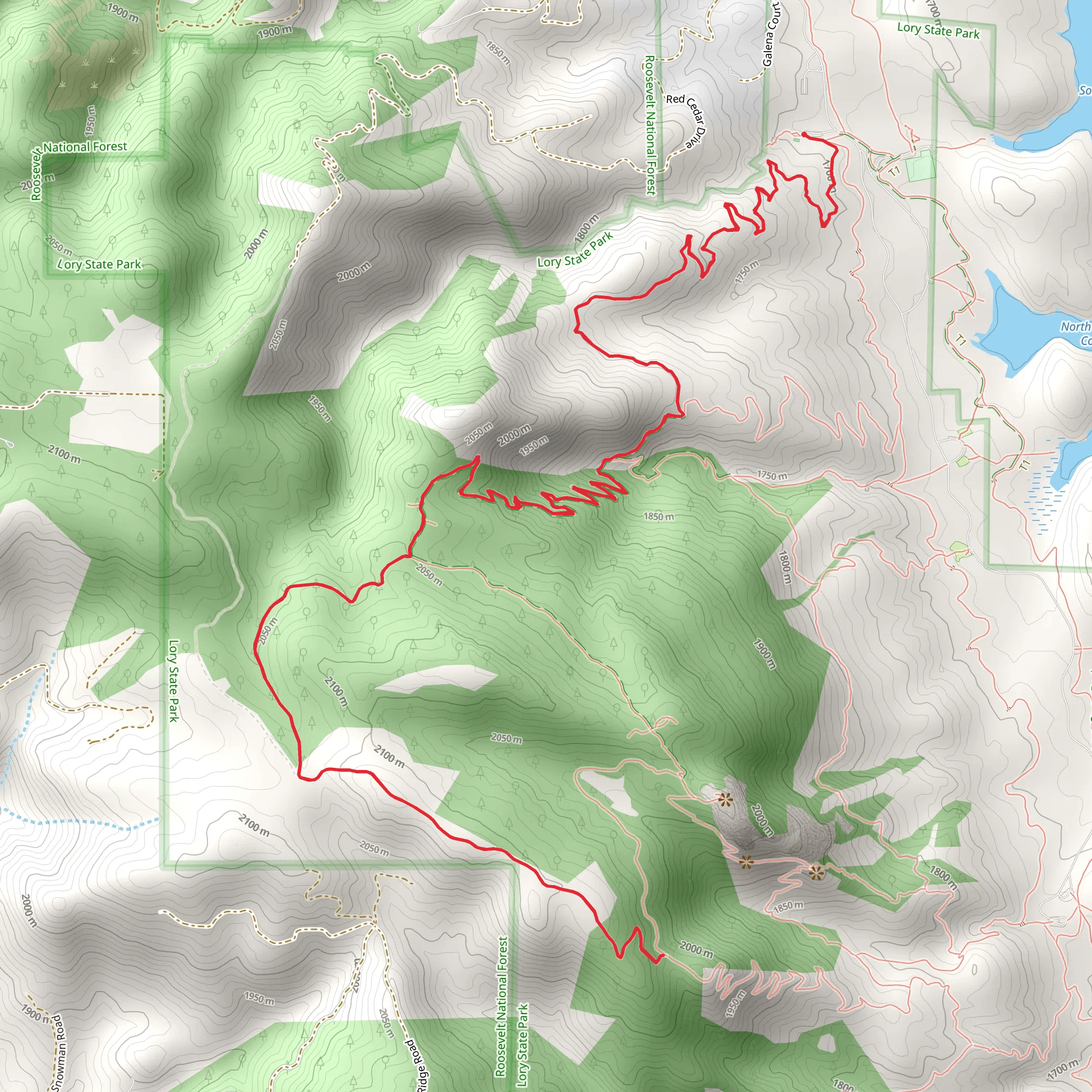 Timber and Westridge Trail mobile static map