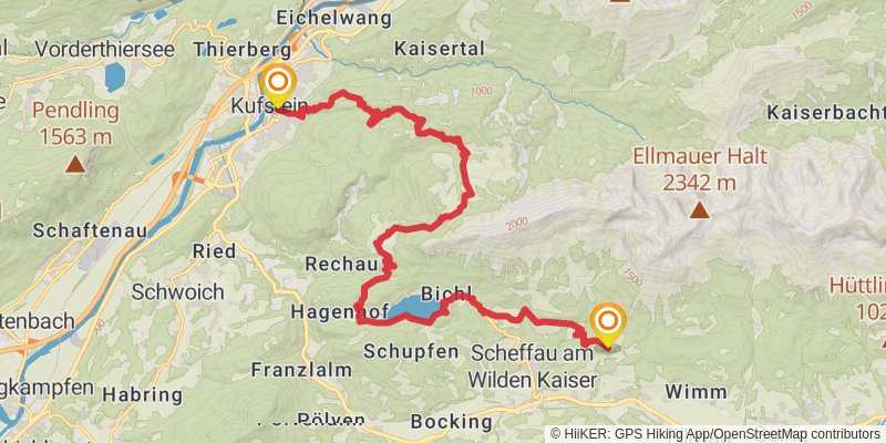 Adlerweg stage 2 Map