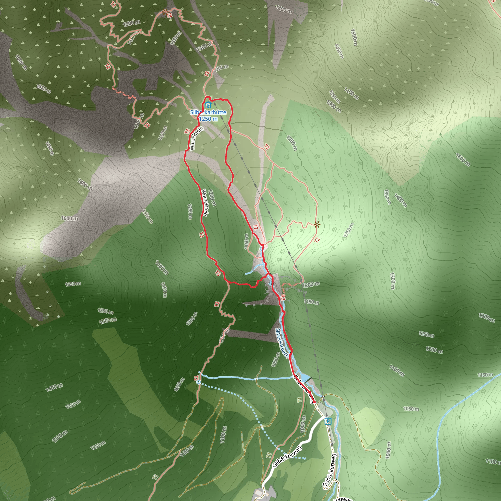 Via Ferrata Rosina mobile static map