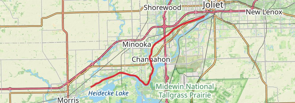 Illinois and Michigan Canal Trail stage 4 Map