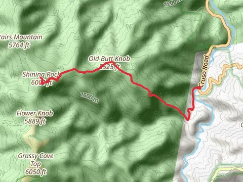 Dog Loser Knob and Shining Rock via Old Butt Knob Trail