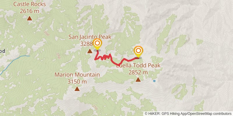 Cactus to Clouds Trail alt 2 Map