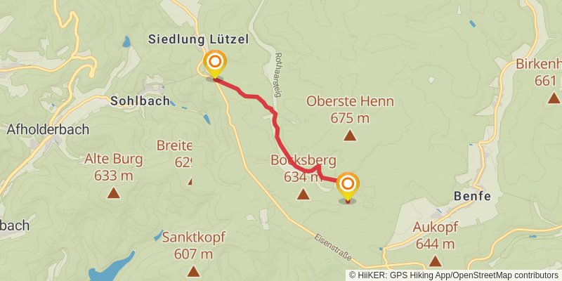 Siegerland-Höhenring alt 1 Map