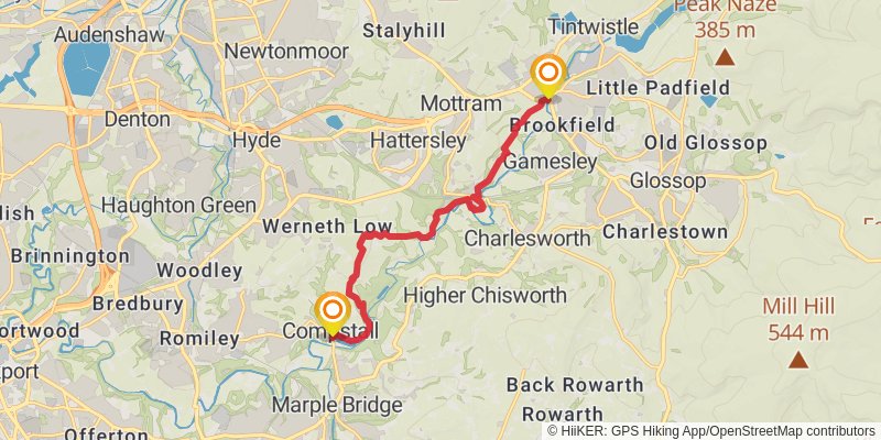 Etherow Goyt Valley Way stage 2 Map