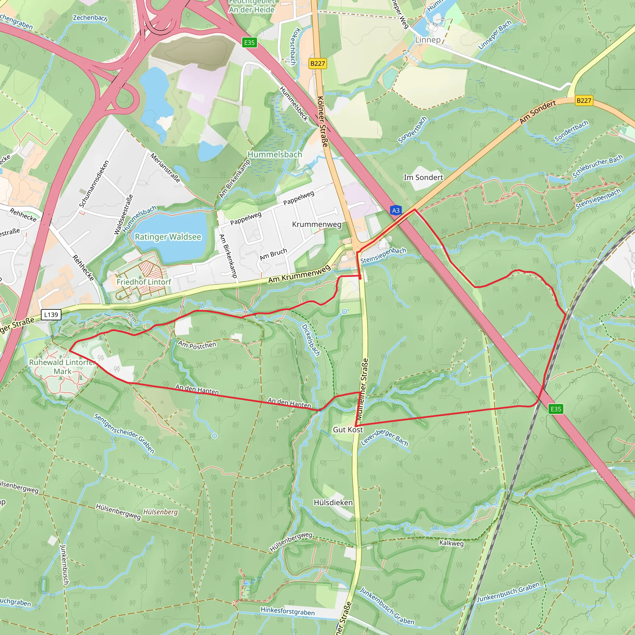 Angerland Rundweg A6 mobile static map