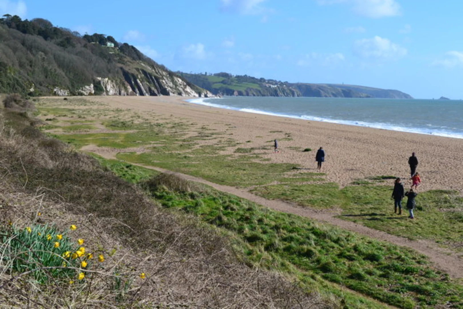 An image depicting the trail Lannacombe Beach, Strete Gate Beach and Blackpool Sands and its surrounding area.
