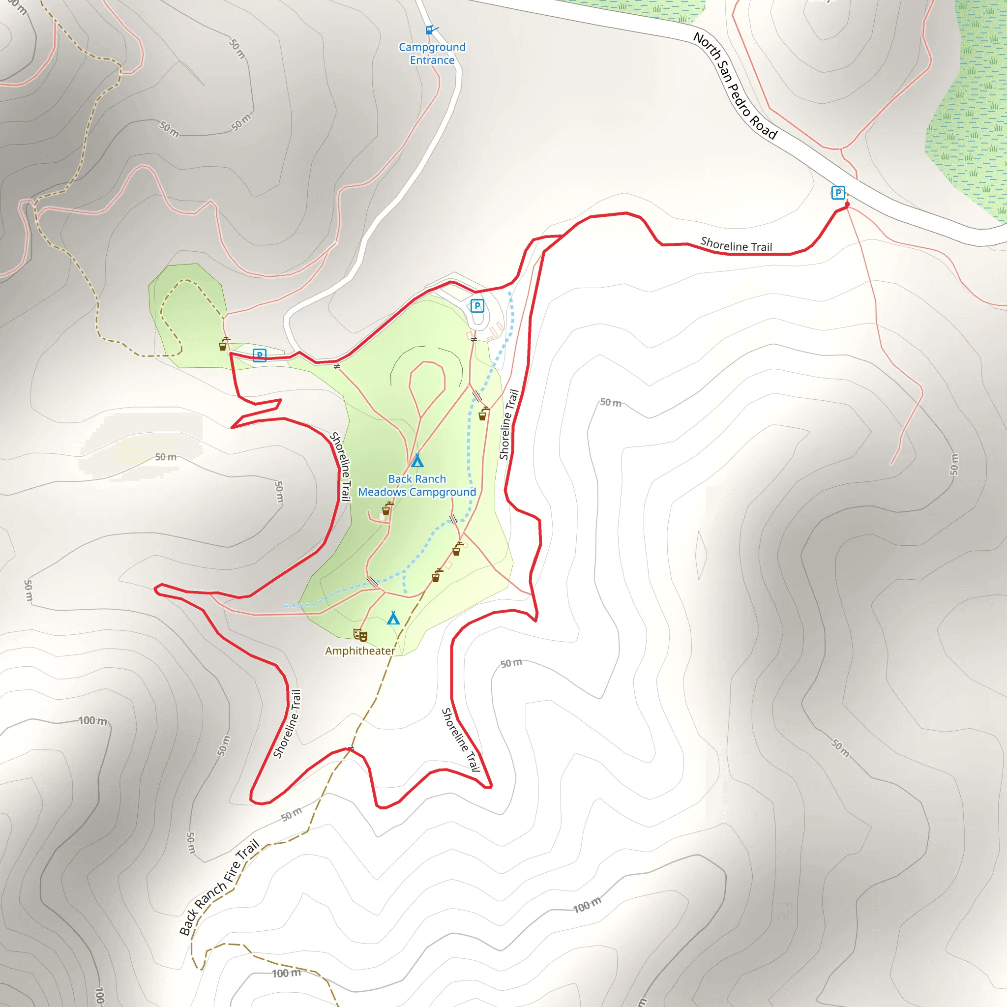 Shoreline Loop Trail mobile static map