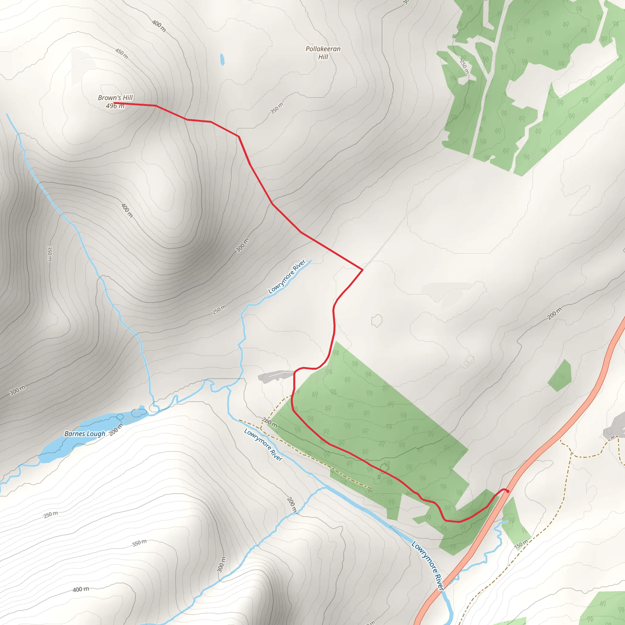 Brown's Hill mobile static map