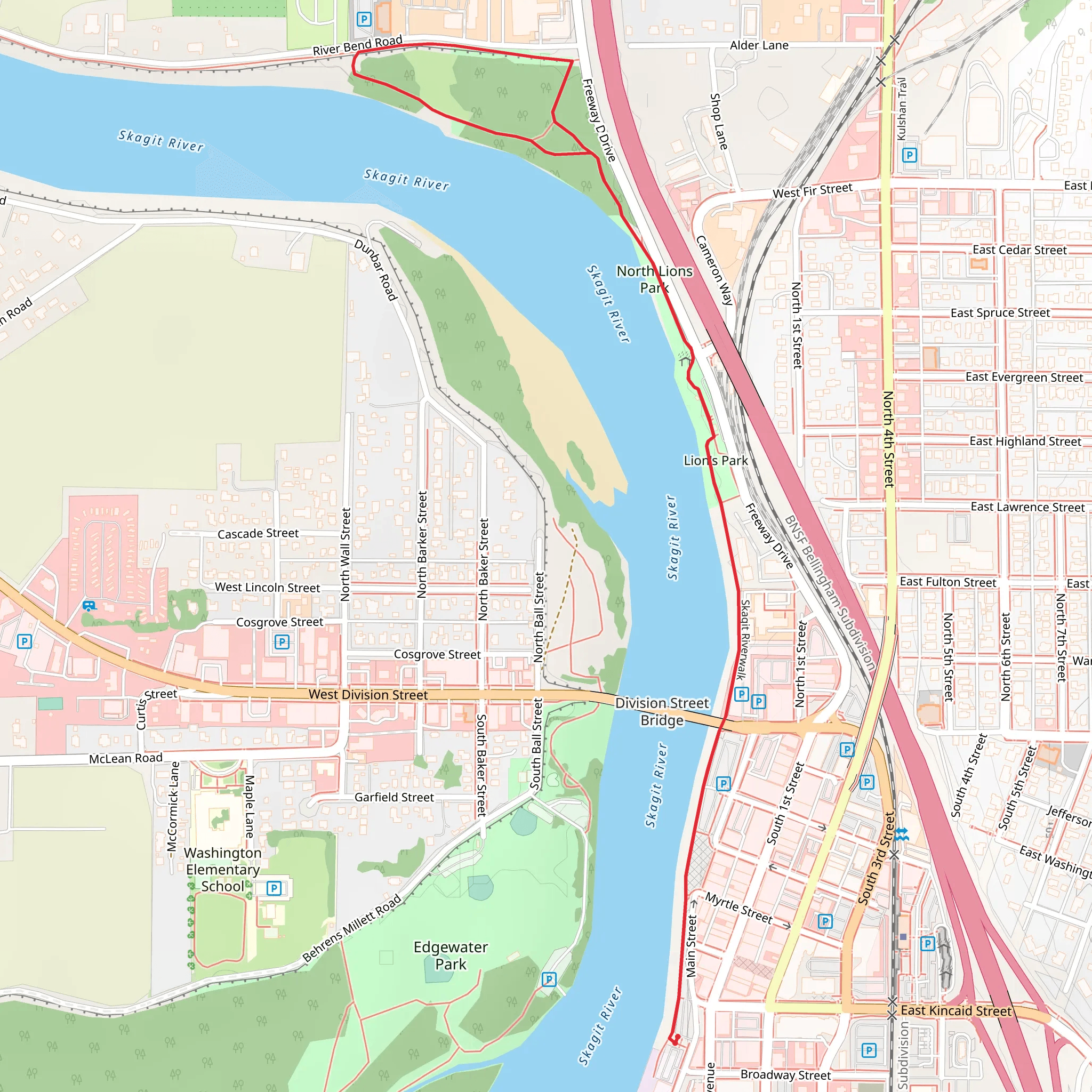North Lions Park mobile static map