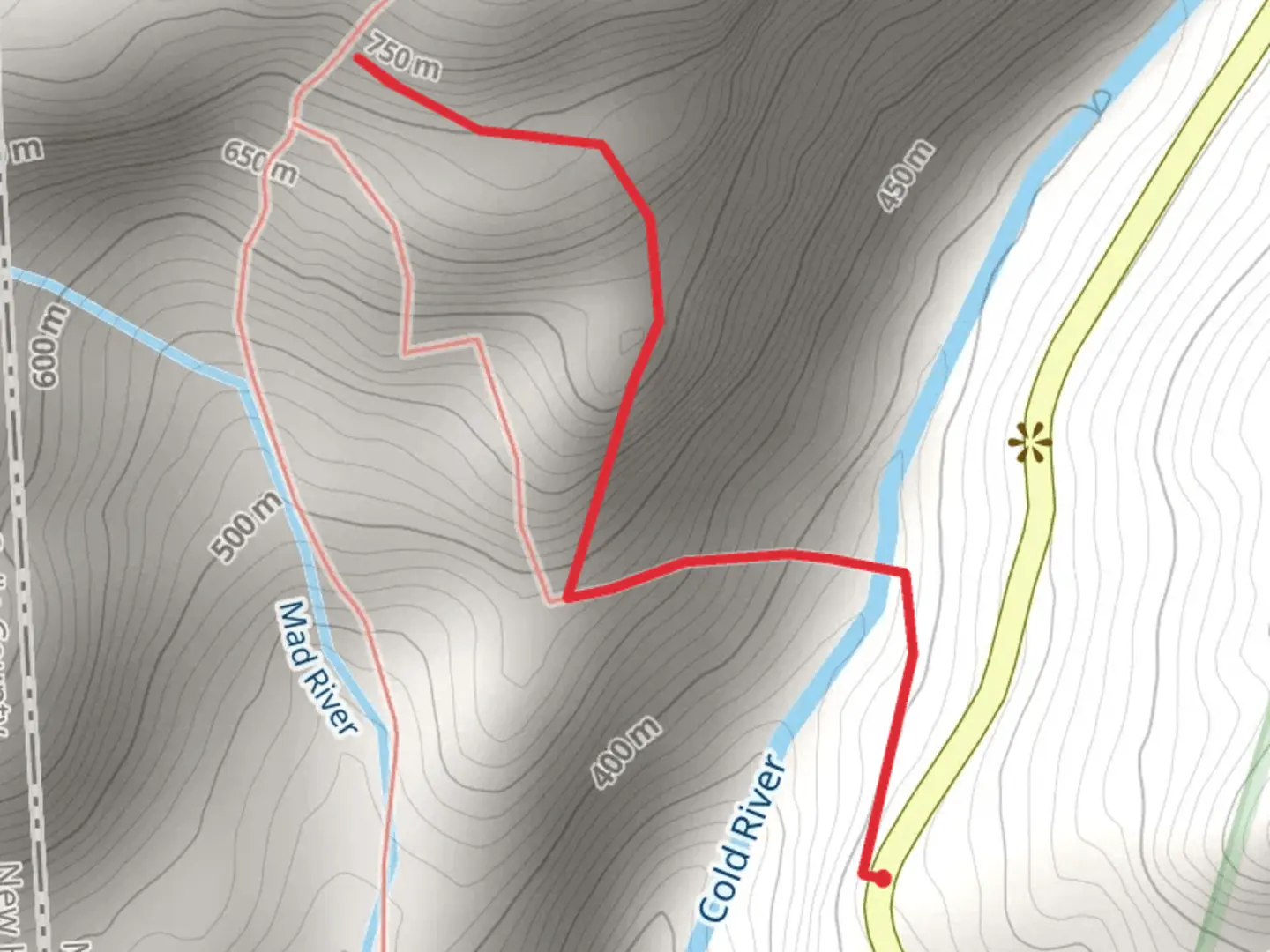 An image depicting the trail Laughing Lion Trail and its surrounding area.