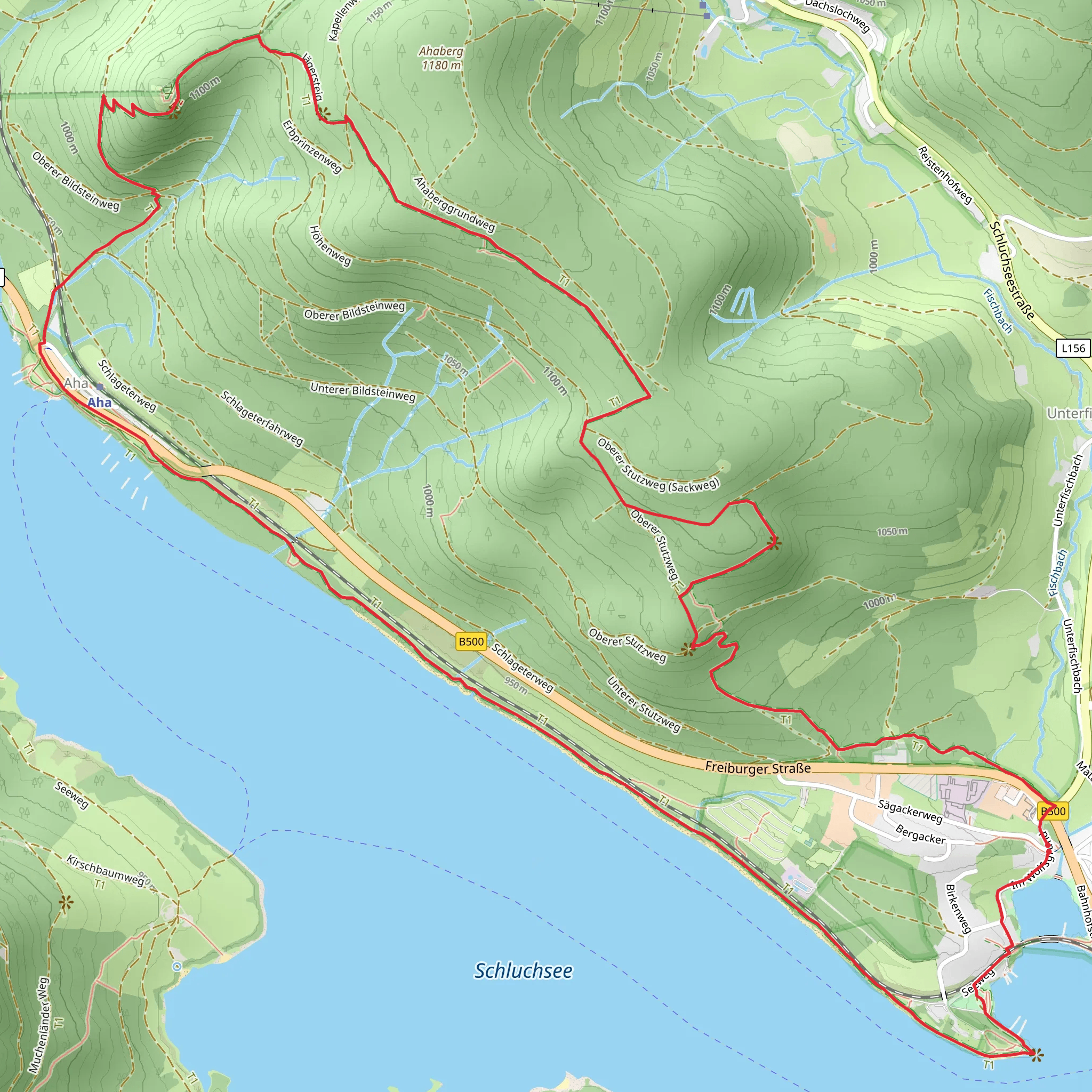 Schluchsee Loop via Geniesserpfad mobile static map