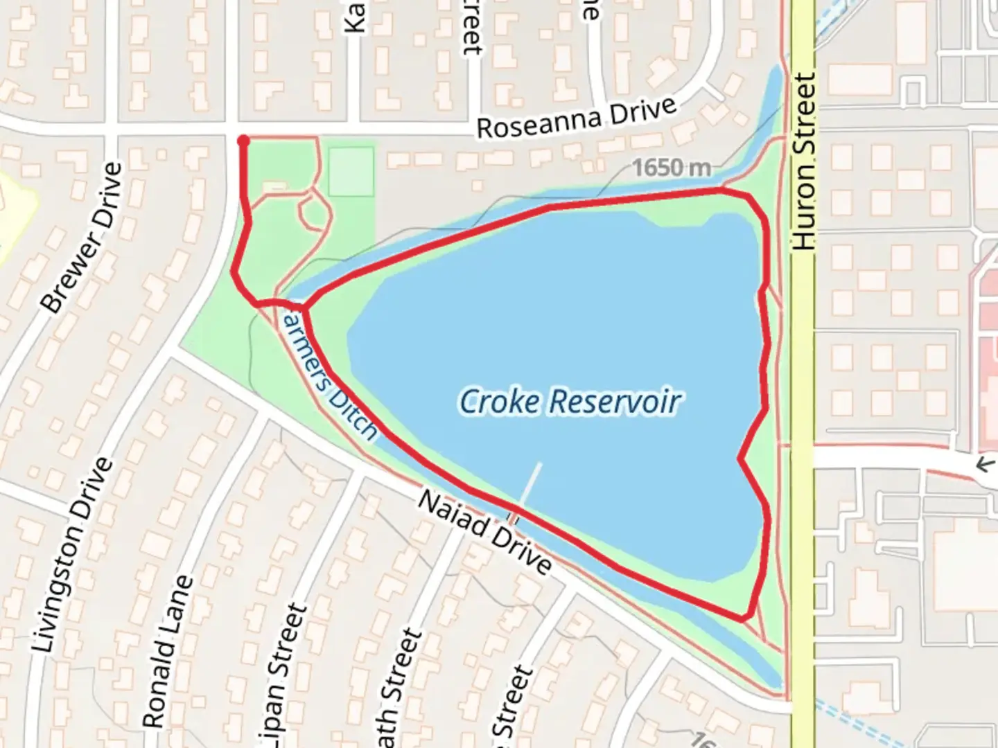 An image depicting the trail Croke Reservoir Loop and its surrounding area.