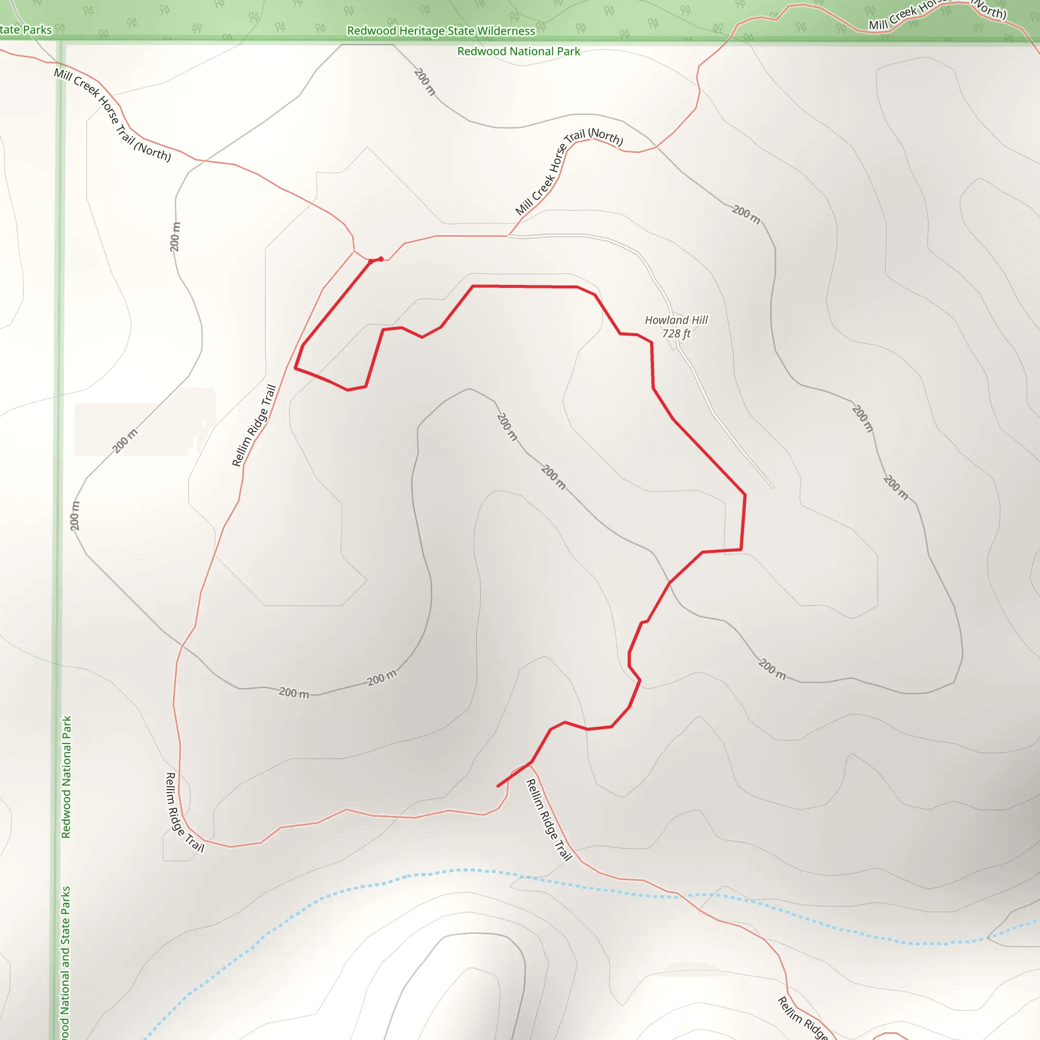 Howland Hill Nature Trail mobile static map