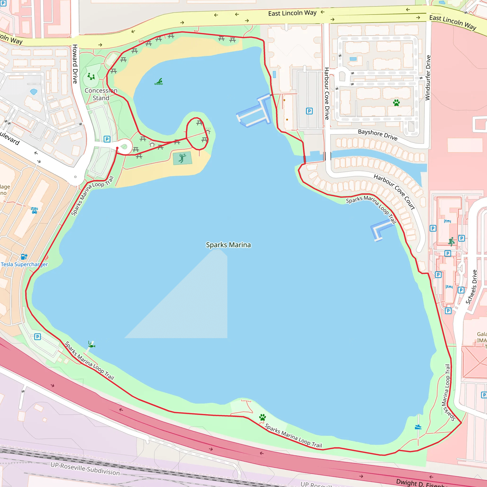 Sparks Marina Loop Trail mobile static map