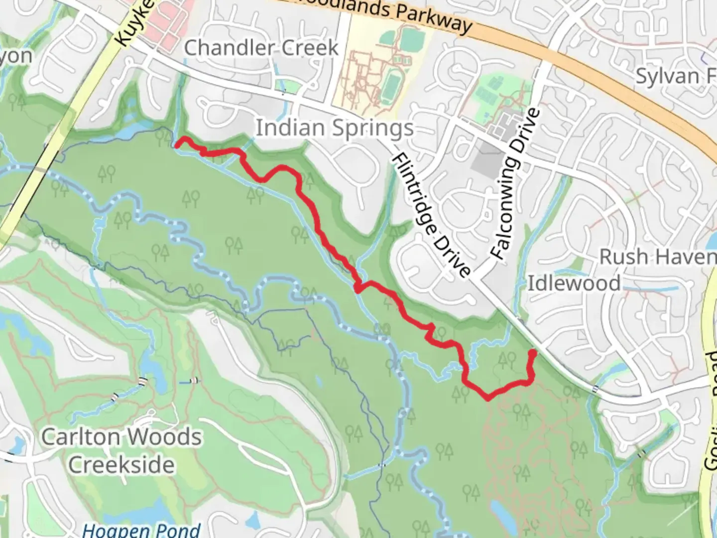 An image depicting the trail West Trail and its surrounding area.