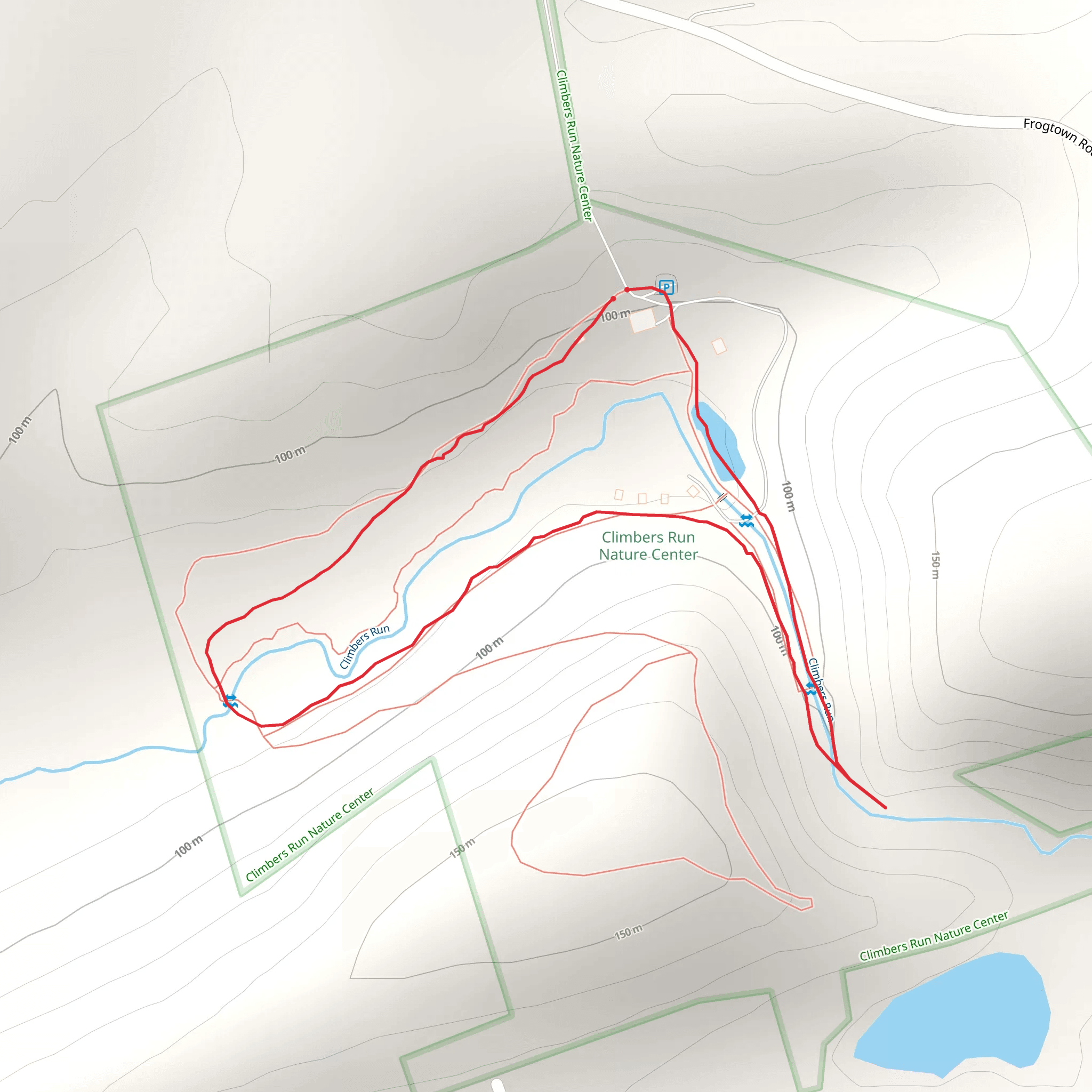 Climbers Run Creek Loop Trail mobile static map