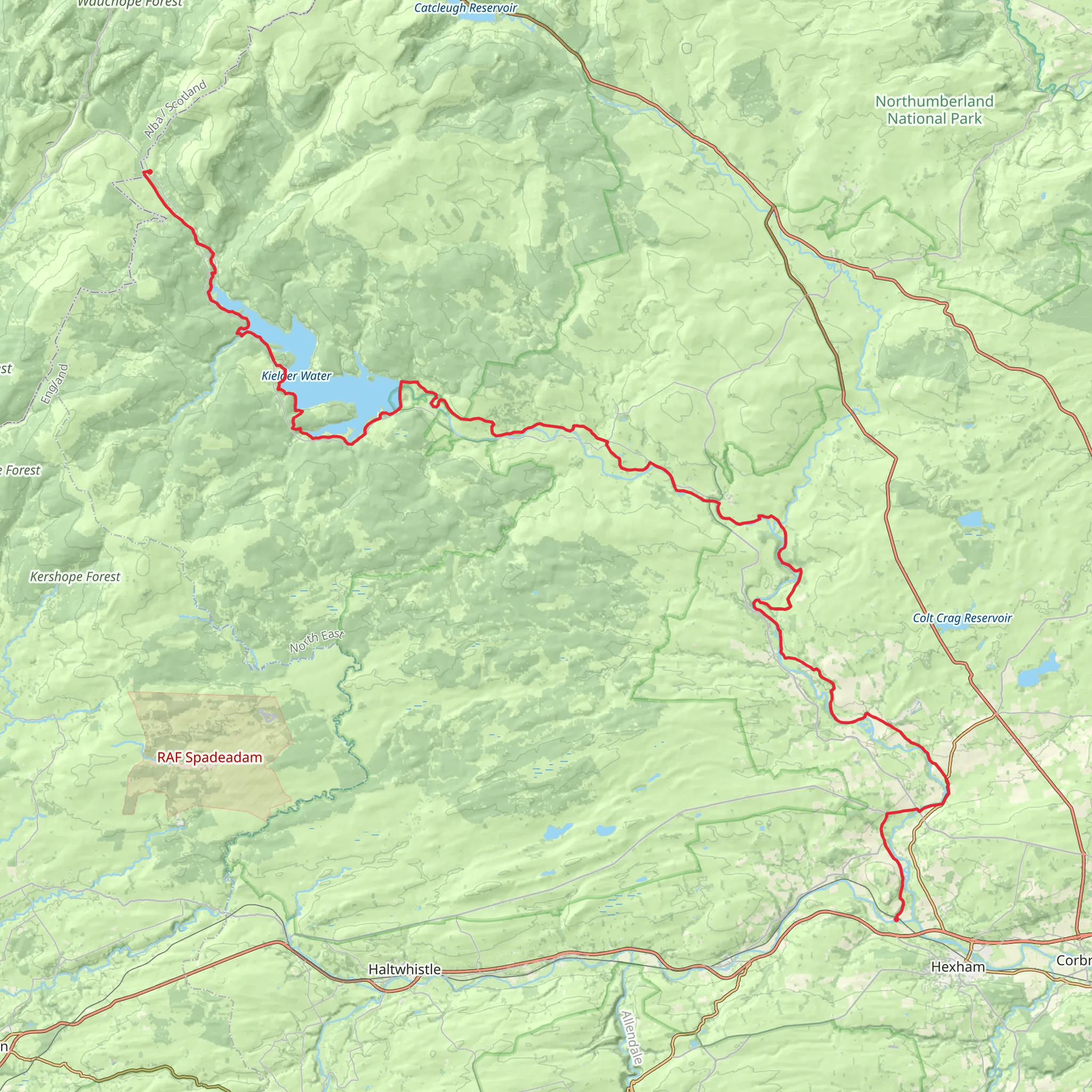 River Tyne North via River Tyne Trail mobile static map