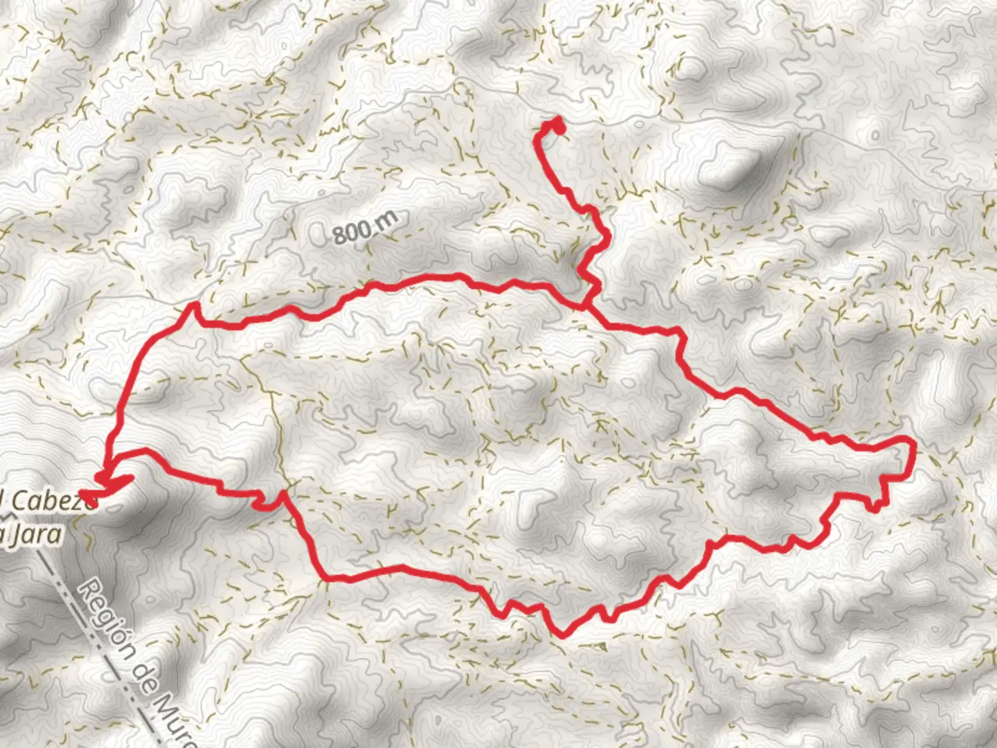 An image depicting the trail Puerto Lumbreras - Cabezo de la Jara - Puerto Lumbreras PR MU 27 and its surrounding area.