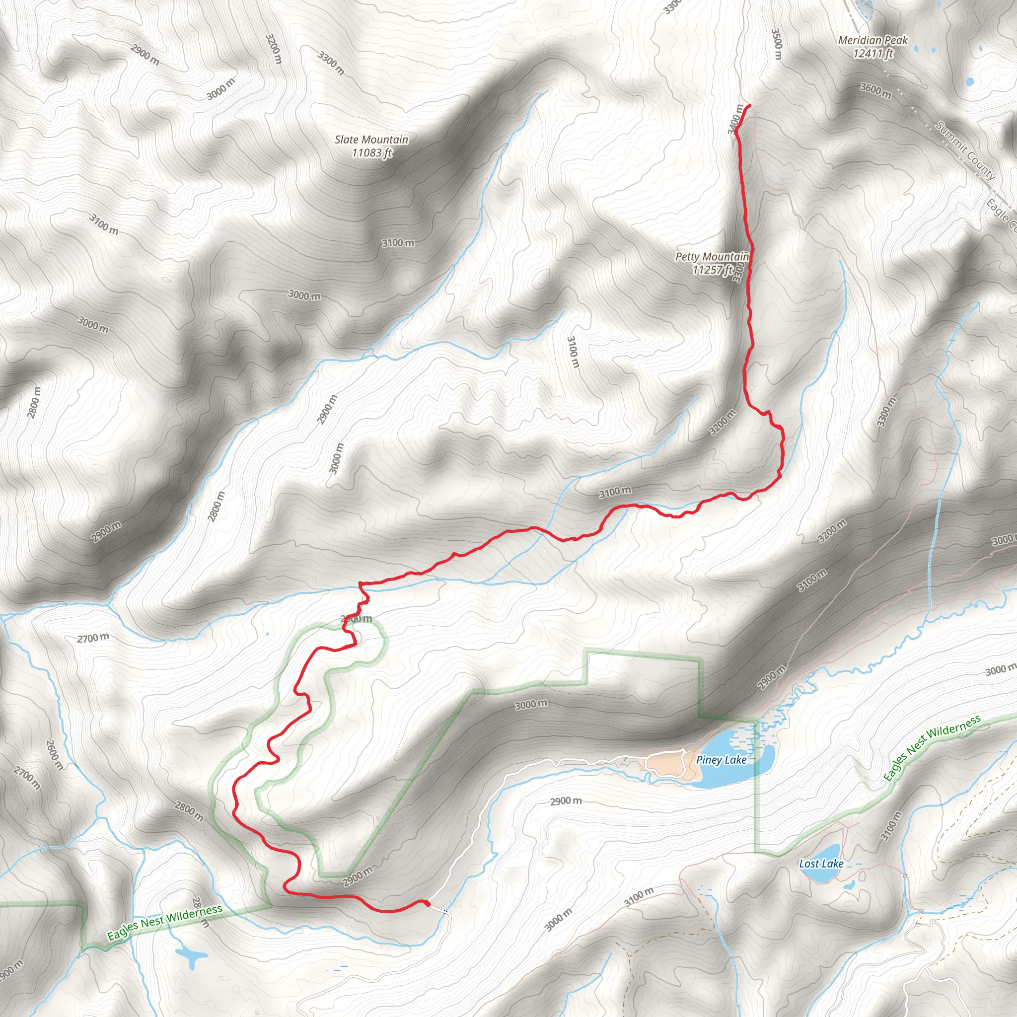 East Meadow Creek Trail mobile static map
