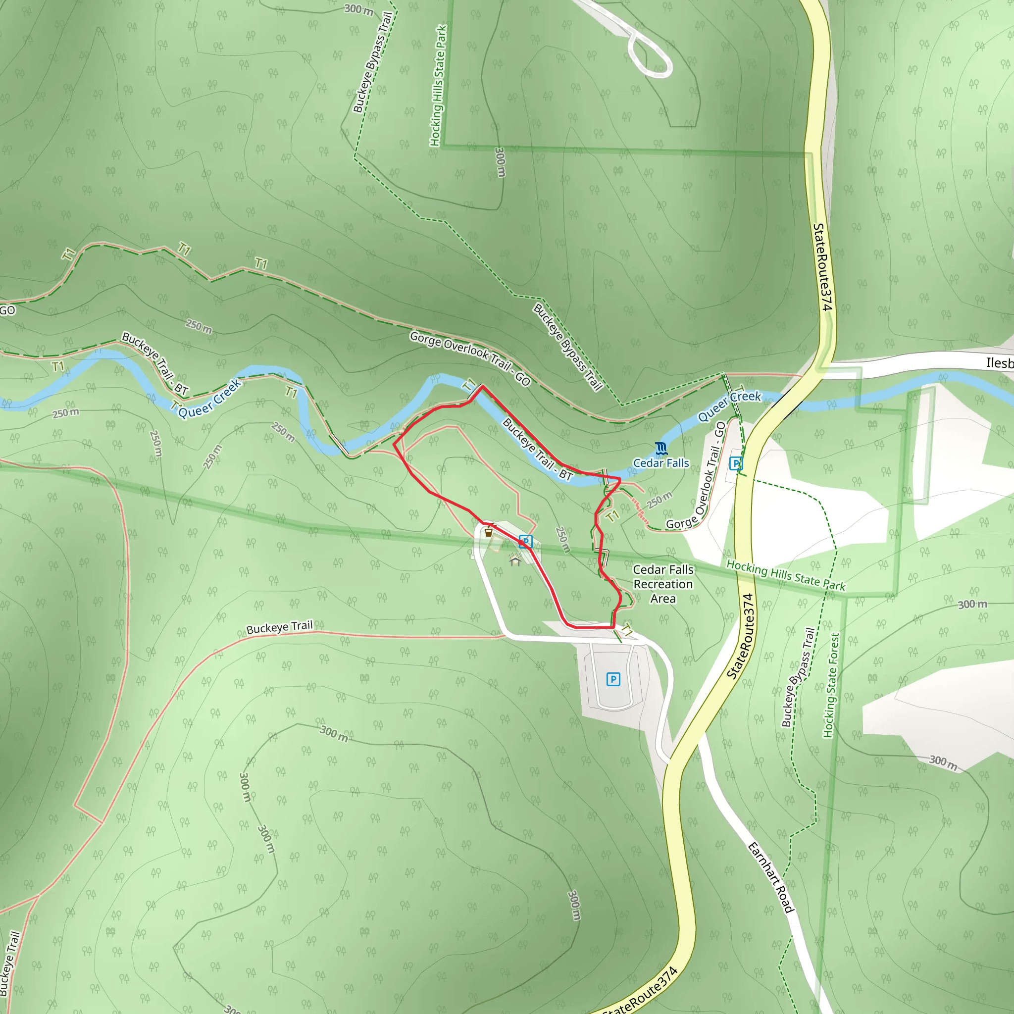 Cedar Falls Loop mobile static map