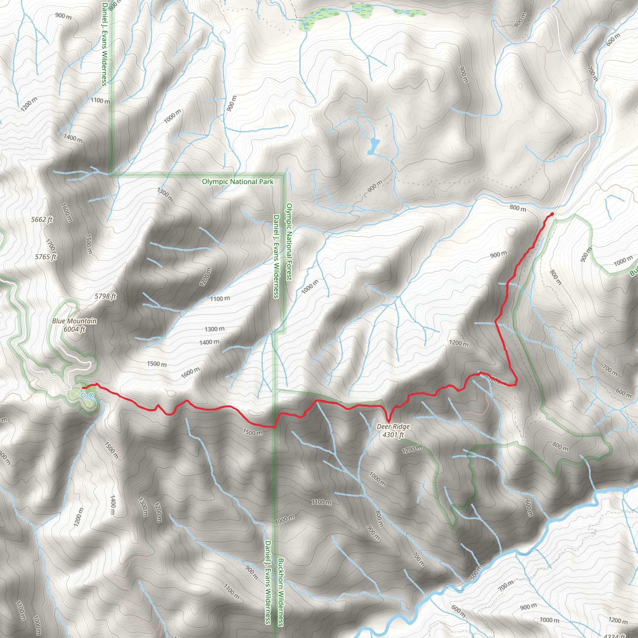 Deer Ridge and Three Forks Trail mobile static map