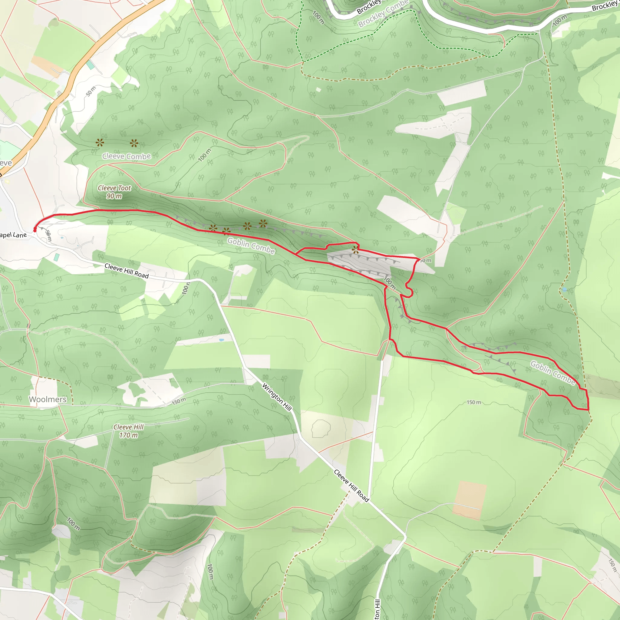 Goblin Combe mobile static map