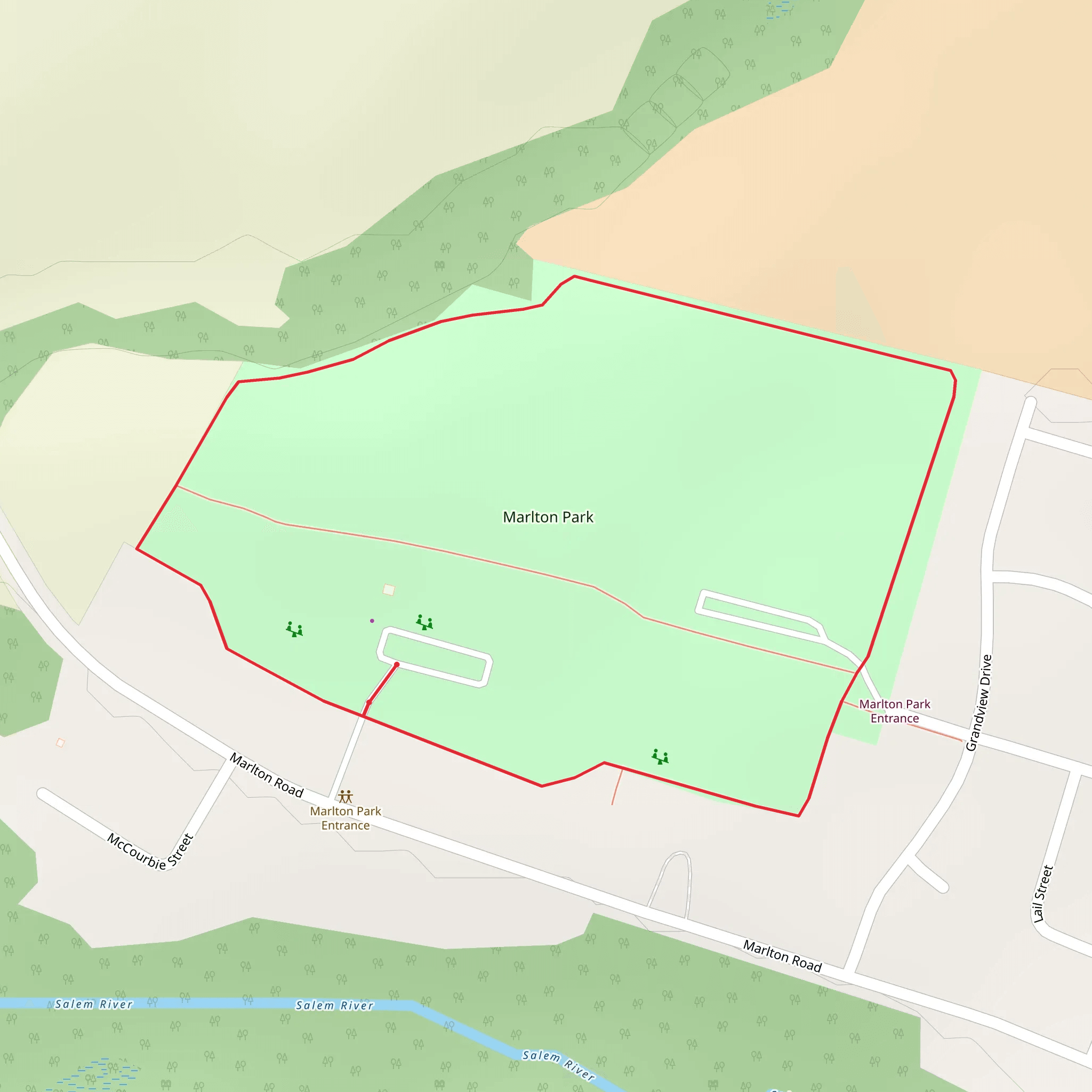 Marlton Park Loop mobile static map