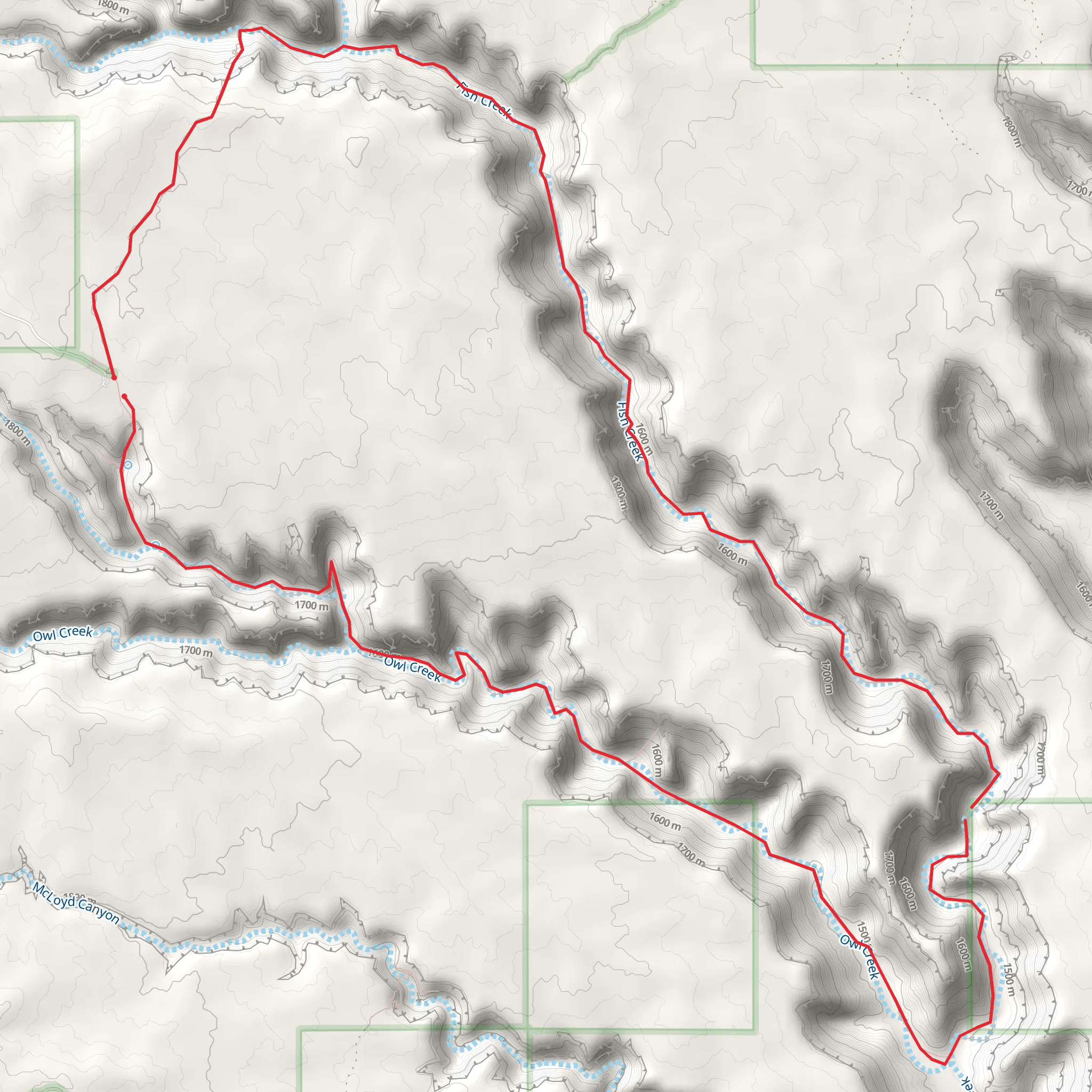 Fish and Owl Loop mobile static map